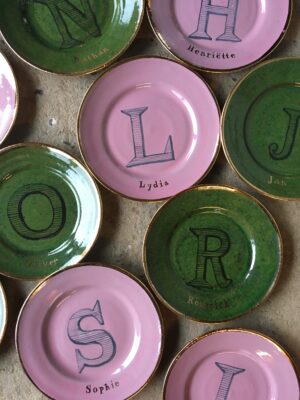 PERSONALIZED ALPHABET CAKE PLATE COLOR