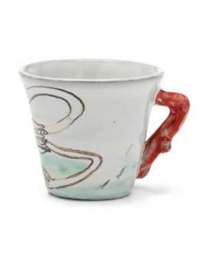 ESPRESSO CUP CORAL WITH DRAGON FLY