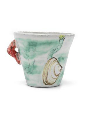 ESPRESSO CUP CORAL WITH BUMBLEBEE