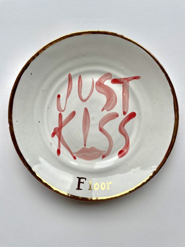 Just Kiss Cake plate Bespoke